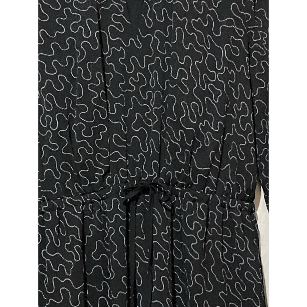CLUB MONACO Quanni Dress Size L Mini Black White Geometrical Pattern - Picture 5 of 9